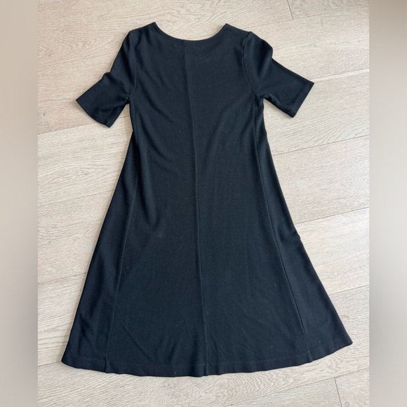 LOFT black short sleeve midi dress size XSP (petite) - Picture 7 of 7